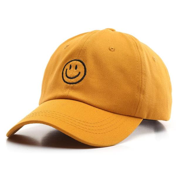 【並行輸入品】The Celly Plug Medium Profile Happy Face Trendy Dad Hat, Curved