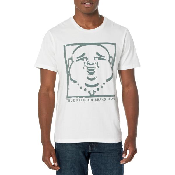 【並行輸入品】True Religion Brand Jeans Men's Buddha in a Box Tee, Optic White