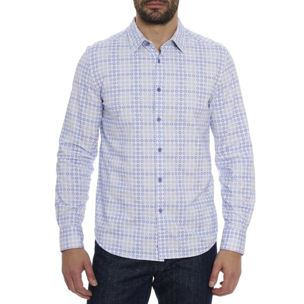 【並行輸入品】Robert Graham Men's Port of Call Long Sleeve Knit Button Down Sh