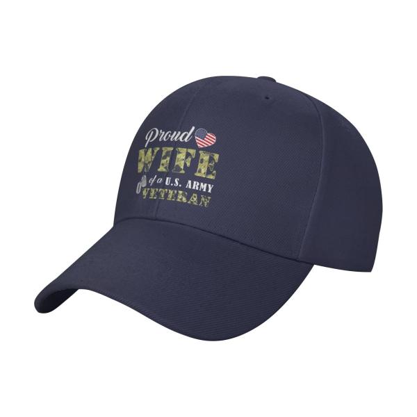 【並行輸入品】Proud Wife of A U.S. Army Veteran Distressed Dad Hat for Women F
