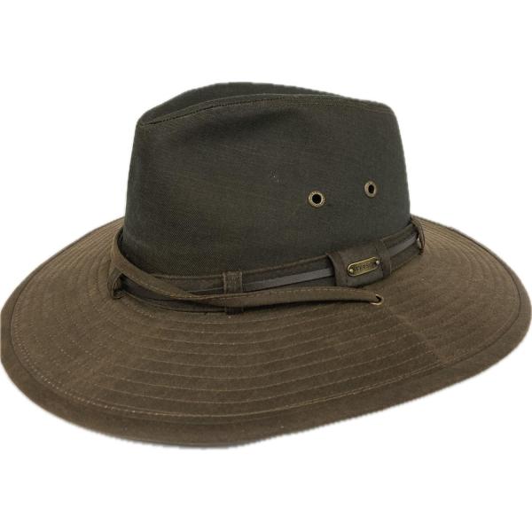 並行輸入品】Stetson Brown Fin Cotton Brim Twill Hat STW419, Brown