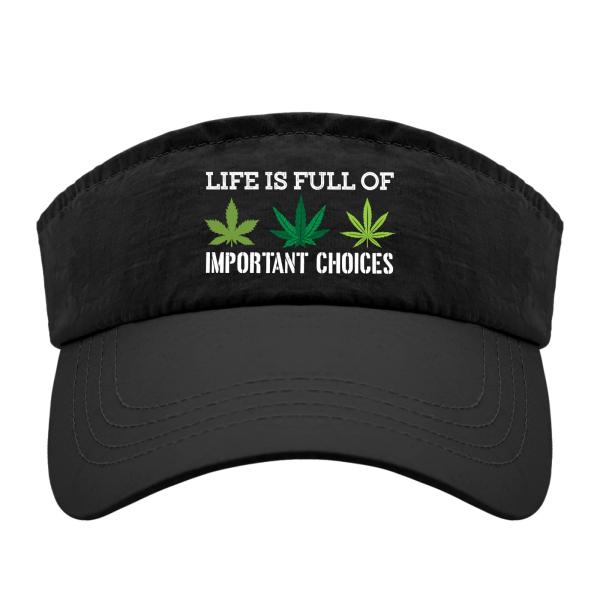 【並行輸入品】ZOOBO Life is Full of Important Choices Weed Caps Visor for Men