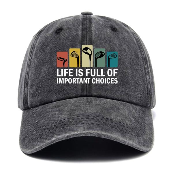 【並行輸入品】Jxubeuro Life is Full of Important Choices,Funny Baseball Cap,Fu