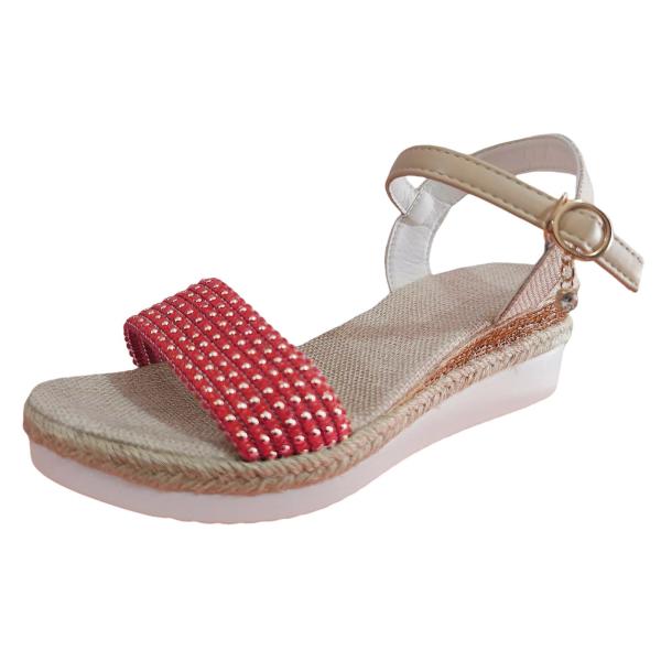 【並行輸入品】Platform Wedge Sandals For Women Simple Black Heels White Bride