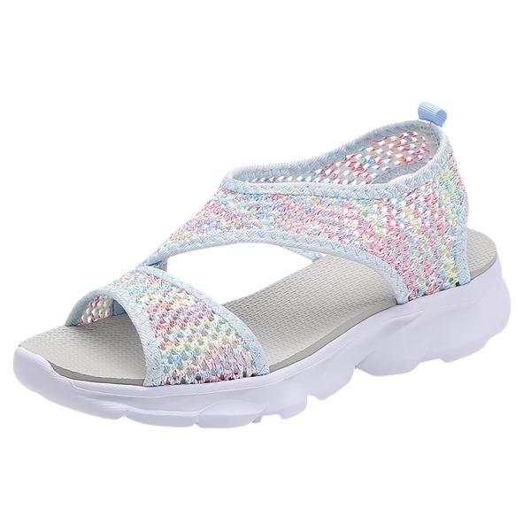 【並行輸入品】White Flip Flops For Women Braided Sandals For Women Multicolor