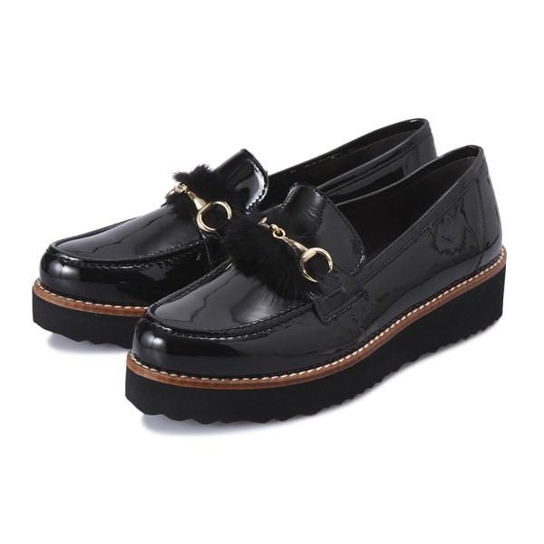 レディース LINCE リンセ BIT FUR LOAFER ビット ファー ローファー 