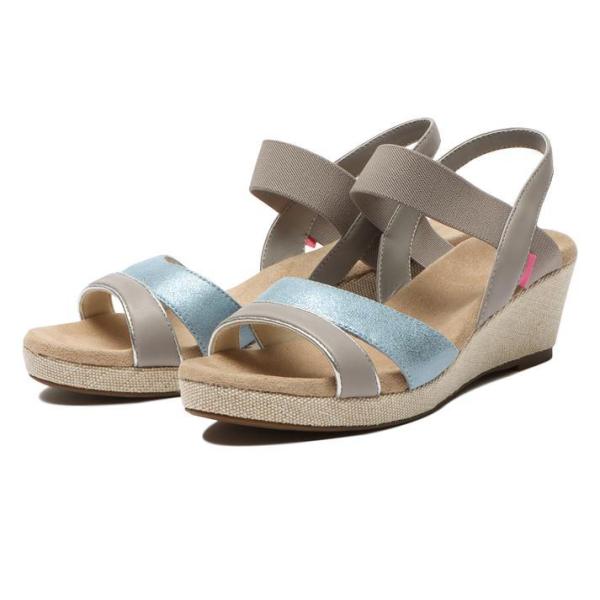 ���f�B�[�X ABC SELECT WEDGE SANDAL 5 �E�G�b�W�T���_�� 5 W2005 GRAY/BLUE