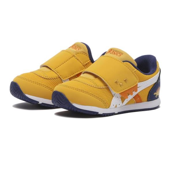 約1歳から3歳の幼児向けに展開する「BABY」シリーズのローカットシューズ。子供達の大好きな恐竜をモチーフにした、遊び心のあるアイテムです。かかとの安定性を重視し、かかとを包み込む立体的な中敷を採用。 扇形のつま先部分は足ゆびをのびのびと動...