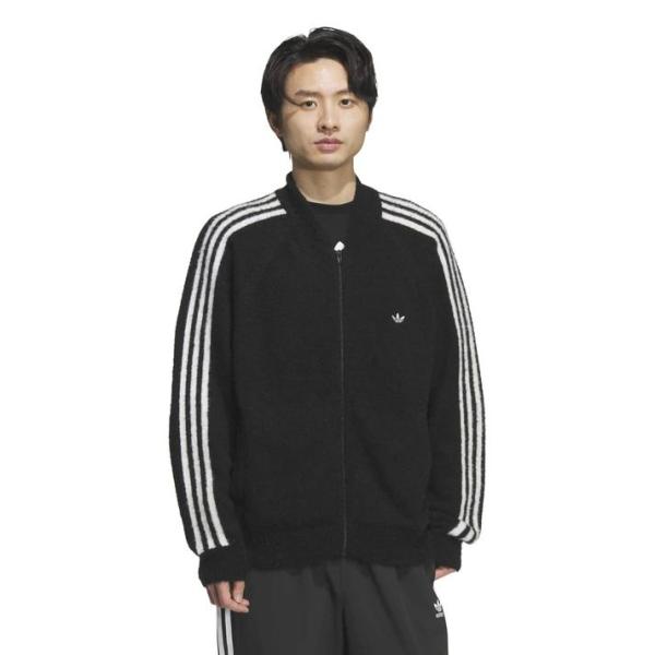 新品未使用！adidas ブラック ジップアップ　 ニットジャケ　 L abc-martnet_6988110001003
