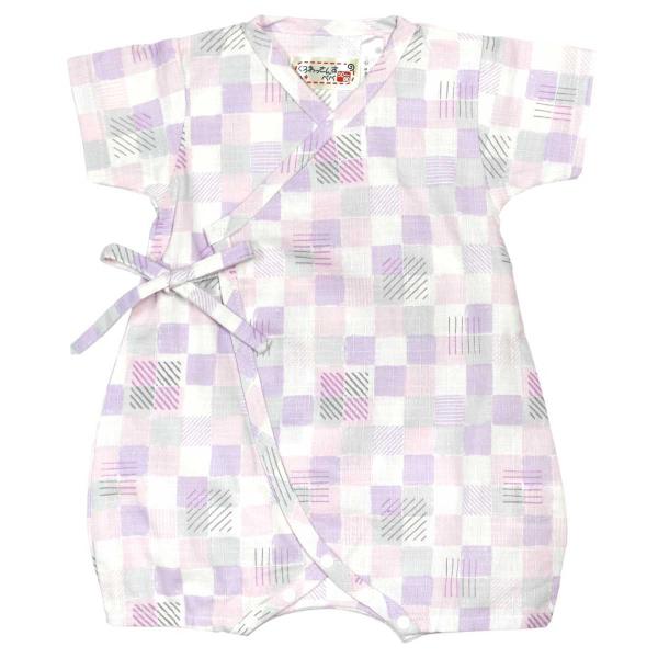 [Release date: May 19, 2022]甚平 女の子 ベビー 子供 日本製生地 綿100% 和柄 ロンパース（日本製生地使用、中国縫製） ・ お肌に優しい綿100%の日本製生地使用 ・ 和柄・格子柄のロンパースタイプ甚平 ・...
