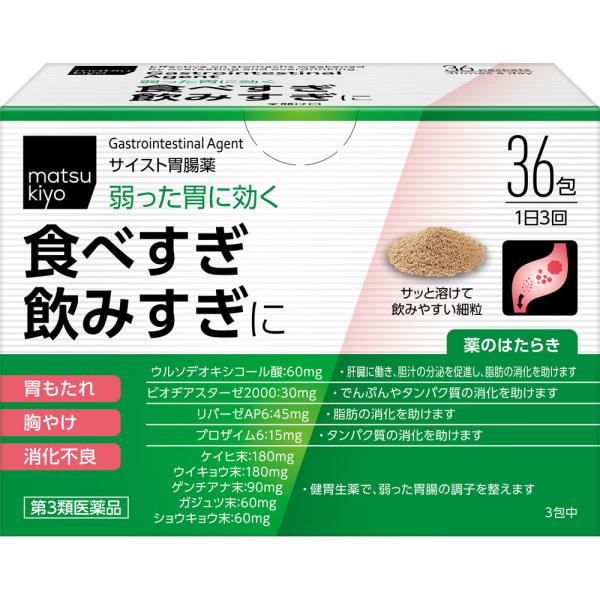 【第3類医薬品】MKサイスト胃腸薬36包