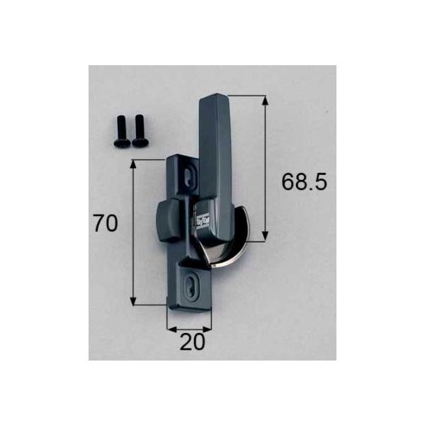 部品名 : クレセント中（右用）品種 : 台座寸法[70〜73.5]商品コード : AAAZC03R色 : ブロンズ内容物 : 本体AAAZC03R (CPJ225)××１、取付ネジセット×１備考 : 寸法：取付ネジ穴ピッチ50ミリ、材質：...