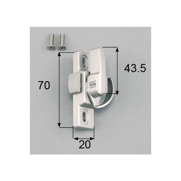 部品名 : クレセント小（右用）品種 : 台座寸法[70〜73.5]商品コード : AAAZC02R色 : シルバー内容物 : 本体AAAZC02R (CPJ205)×１、取付ネジセット×１備考 : 寸法：取付ネジ穴ピッチ50ミリ、材質：金...