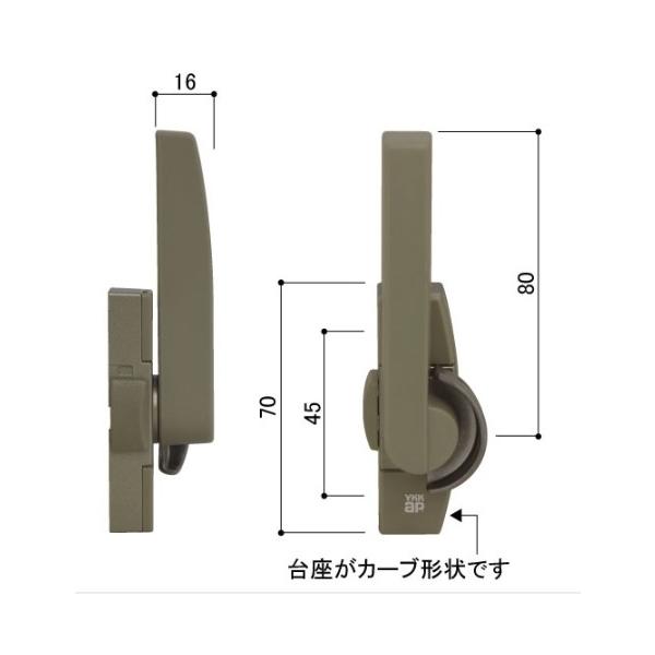 YKK AP HH4K10724 CH YKK クレセント 左勝手カバー有 ピッチ45 CH