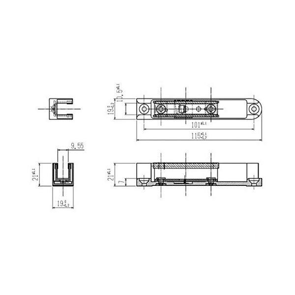 HH2K-33288 YKK 引戸ブレーキ 本体側 YB ブロンズ : ABCshop - 通販