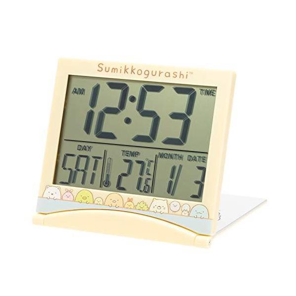 すみっコぐらし 目覚まし時計 デジタル 折りたたみ カレンダー 温度 表示 タイマー機能 付き イエロー AC18084SXSG-YE  :M08BNSKL88:ABDB-store 通販 