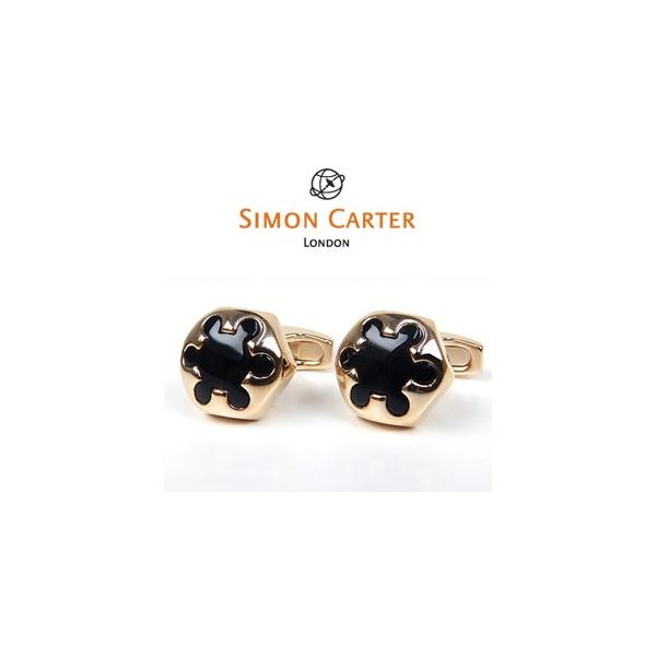 SIMON CARTER Radial pink Gold Onyx And Rose Finish カフス SIMON CARTER Radial pink Gold Onyx And Rose Finish カフス