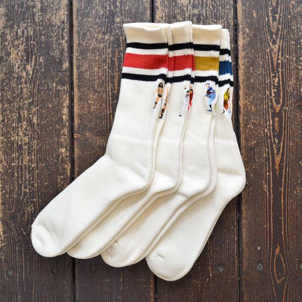 Bru Na Boinne Decka Quality Socks 80 S スケーターソックス Sk8 Socks 靴下 刺繍 メール便対応可 Decka80sembroidary Malibu 通販 Yahoo ショッピング