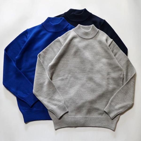 MOON CASTLE 7G モックネック　MC40 エクストラファインメリノ ムーンキャッスル MOONCASTLE ウォッシャブルメリノウール