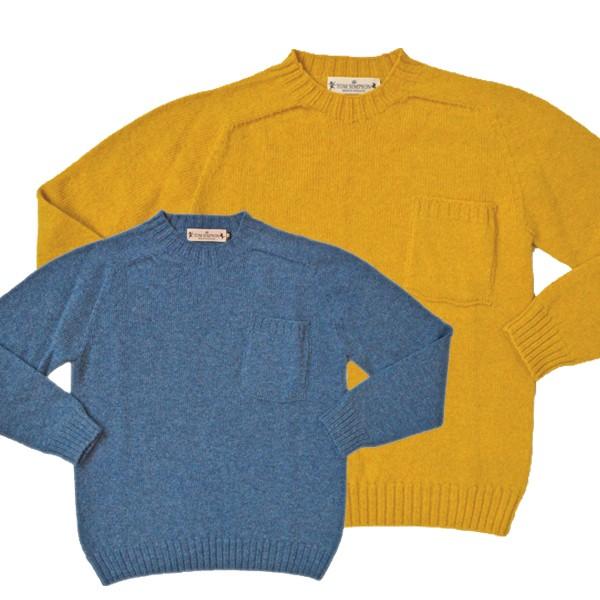 トムシンプソン Tom Simpson シェットランドウールポケット付きセーター Shetland Wool Pocket Sweater 2color Tomsimpsonsweater Malibu 通販 Yahoo ショッピング