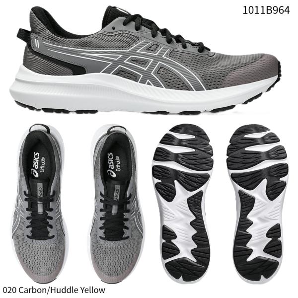 【アシックス】JOLT 5 EXTRA WIDE ウォーキングシューズ/ランニングシューズ/ASICS(1011B964) 020 Carbon/Huddle Yellow