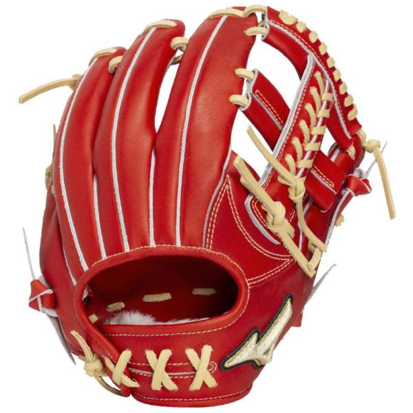 ミズノglobal elite軟式グローブ　赤野球グラブ　ミズノ　袋付き MIZUNO（ミズノ） 【ミズノ】Professional 軟式グラブ 紅林型/内野手用