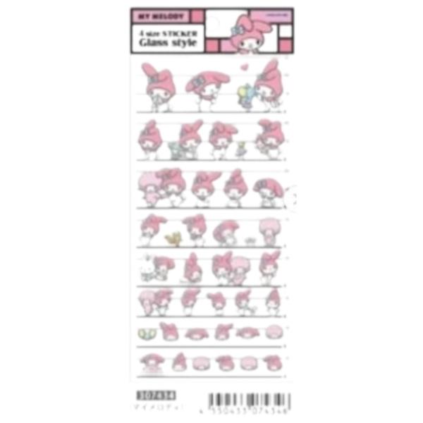 [Release date: March 15, 2026]サンリオ 4サイズステッカー Glass style マイメロディ【サイズ】約H205×W95×D4mm【材質】PVC