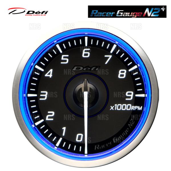 Defi デフィ レーサーゲージN2+ (φ60/ブルー) タコメーター 0〜9000RPM (DF19901