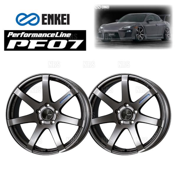 ENKEI エンケイ PF07 (ダークシルバー/リアフェイス) 8.5J x 19インチ +32 PCD114.3 5穴 2本セット (PF07-F006-DS-2S