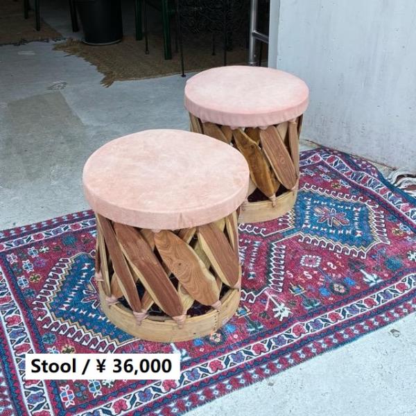 メキシコ エキパルスツール レザー ウッド 椅子 チェア 民芸家具