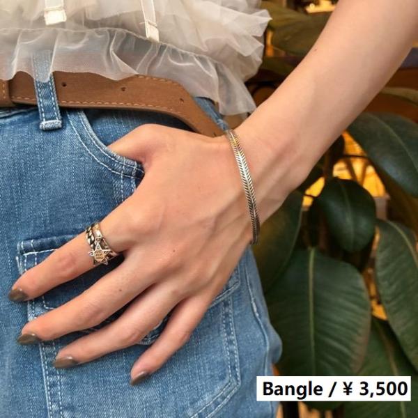 TOPANGA Jewelry フェザーバングル ブレスレット シルバー