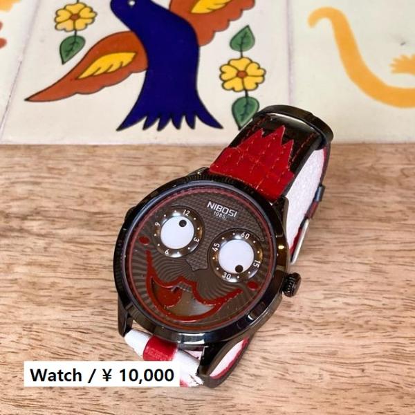 クレイジークラウンウォッチ ブラック×ブラック : 輸入雑貨屋 BON ETO