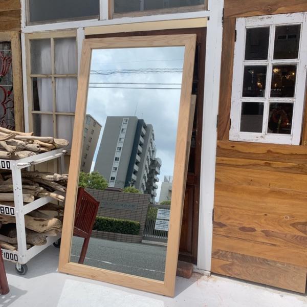 オークフレームミラー 【倉庫直送商品】【代引不可】【同梱不可