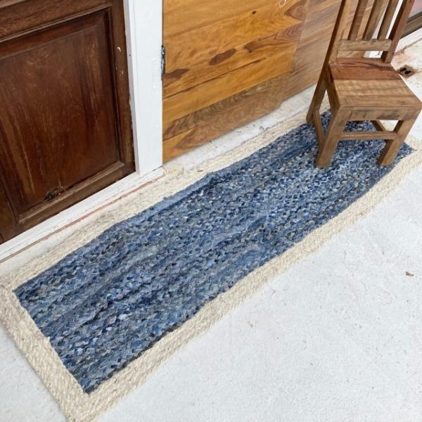 ☆デニムリメイク　ブランケット大判　エコラビットファー☆ キルト裏地エコファーカラーデニムジャケット&2TYPEスカートSET