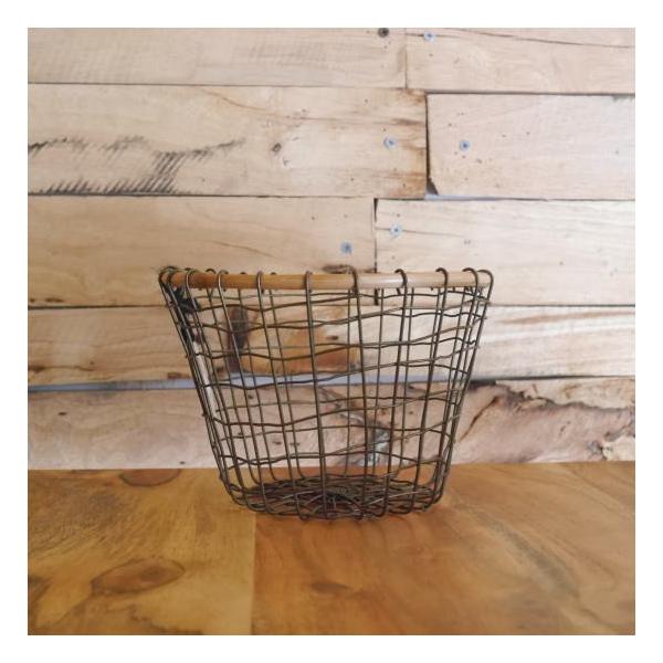 ゴールドアイアンラウンドバスケットS : 輸入雑貨屋 BON ETO Vikings