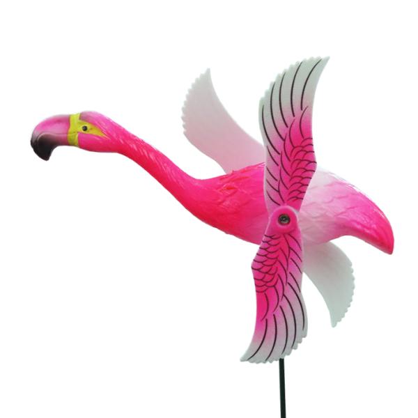 ■ Flamingo Pinwheel Garden Stake (PinkWhite) ■カラフルなフラミンゴのガーデンステイクです！風を受けると羽がクルクルと回転して、見た目にもとっても楽しい♪お庭の花壇やプランターなどに設置して、キュ...