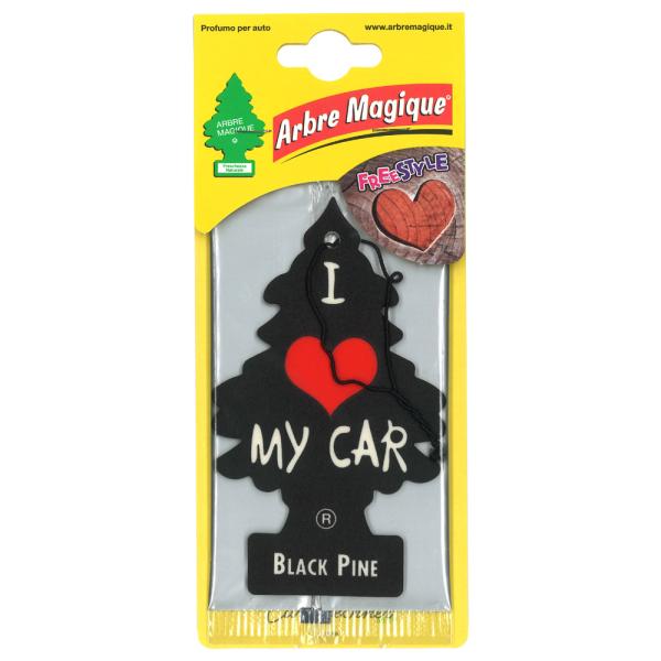 アルブレマギーク エアフレッシュナー ブラックパイン 芳香剤 グリーン 松 自然 I LOVE MY CAR 車 部屋 吊り下げ 愛車