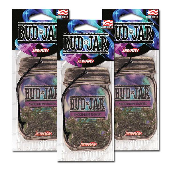 バドジャー エアフレッシュナー 3枚セット BUD JAR AirFreshener (Smoked Hemp Flowers) 芳香剤 車 部屋 吊り下げ USA アメリカ
