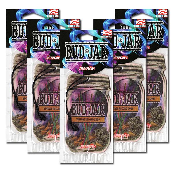 バドジャー エアフレッシュナー 5枚セット BUD JAR AirFreshener (Vintage Record Shop) 芳香剤 車 部屋 吊り下げ USA アメリカ