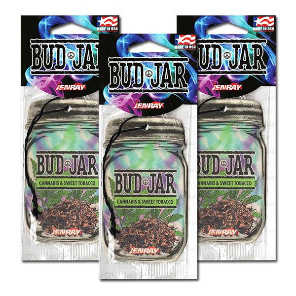バドジャー エアフレッシュナー 3枚セット BUD JAR AirFreshener (Cannabis & Sweet Tobacco) 芳香剤 車 部屋 吊り下げ USA アメリカ