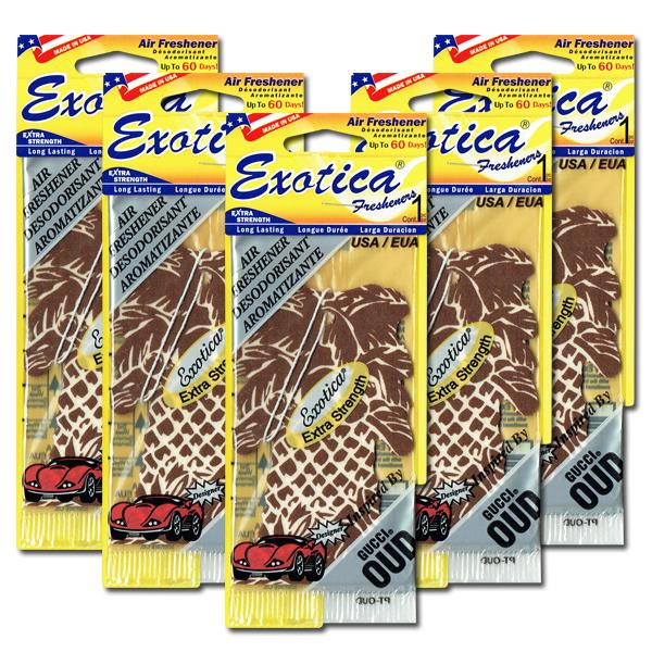 エキゾチカ エアフレッシュナー ウード 5枚セット EXOTICA 芳香剤 車 部屋 吊り下げ ヤシの木 【メール便 送料無料】