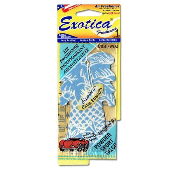 エキゾチカ エアフレッシュナー パウダースポーツ EXOTICA 芳香剤 車 部屋 吊り下げ ヤシの木 パウダーの香り ベビーパウダー