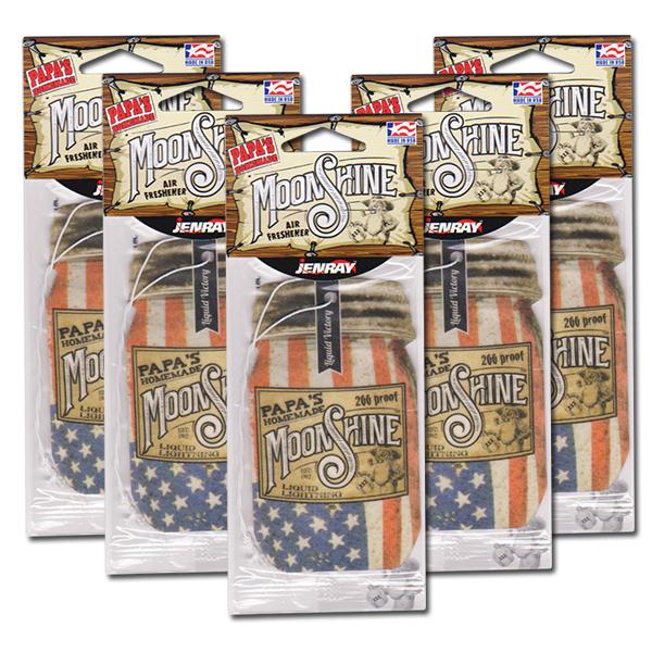 ムーンシャイン エアフレッシュナー (リキッドヴィクトリー) 5枚セット Moonshine Air Freshener 芳香剤 車 国旗 ※メール便送料無料