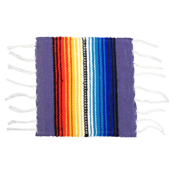 ■ Elpaso Serape Coasters (Purple) ■オシャレなサラペ柄コースターです！メキシコの伝統的な織物、サラペのビタミンカラーで一気に食卓が華やかに！キャンプにもピッタリのデザインですね。柔らかく優しい手触り！普通の...
