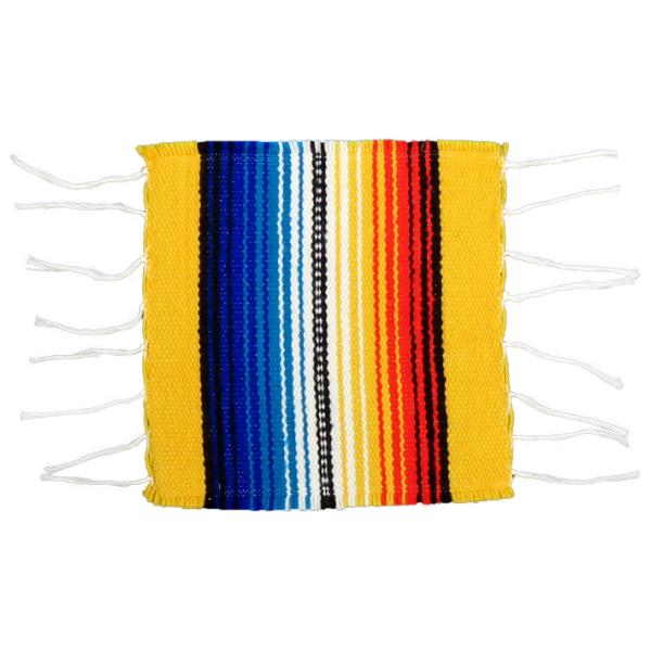 ■ Elpaso Serape Coasters (Yellow) ■オシャレなサラペ柄コースターです！メキシコの伝統的な織物、サラペのビタミンカラーで一気に食卓が華やかに！キャンプにもピッタリのデザインですね。柔らかく優しい手触り！普通の...