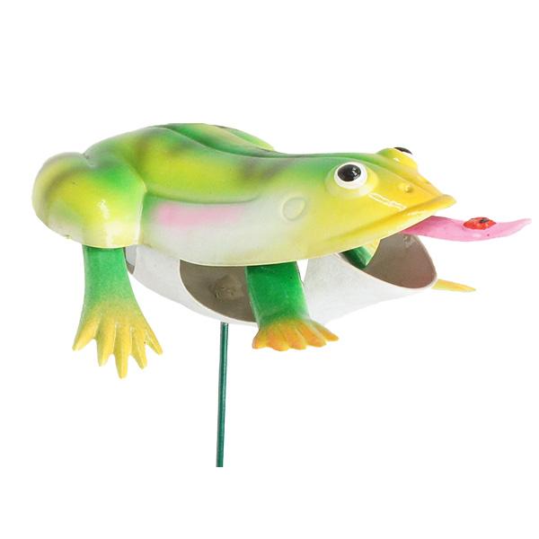■ Animal Garden Stake (Frog) ■生き物のガーデンステイクです。シュールな表情の3種の生き物たち！足や頭の根元にはバネがついているので風が吹くとゆらゆらと動いてとっても可愛い！プランターや花壇に設置して、玄関周りや...