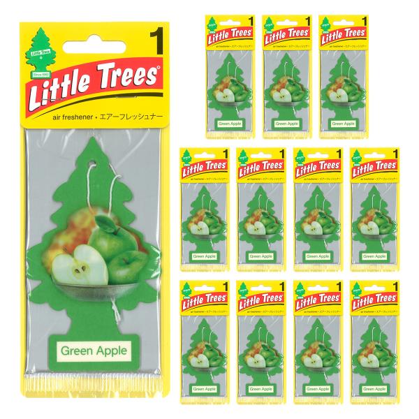 リトルツリー グリーンアップル 12枚セット Little Trees 芳香剤 車 部屋 吊り下げ エアフレッシュナー