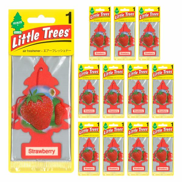 リトルツリー ストロベリー 12枚セット Little Trees 芳香剤 車 部屋 吊り下げ エアフレッシュナー