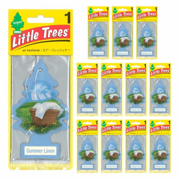 リトルツリー サマーリネン 12枚セット Little Trees 芳香剤 車 部屋 吊り下げ エアフレッシュナー