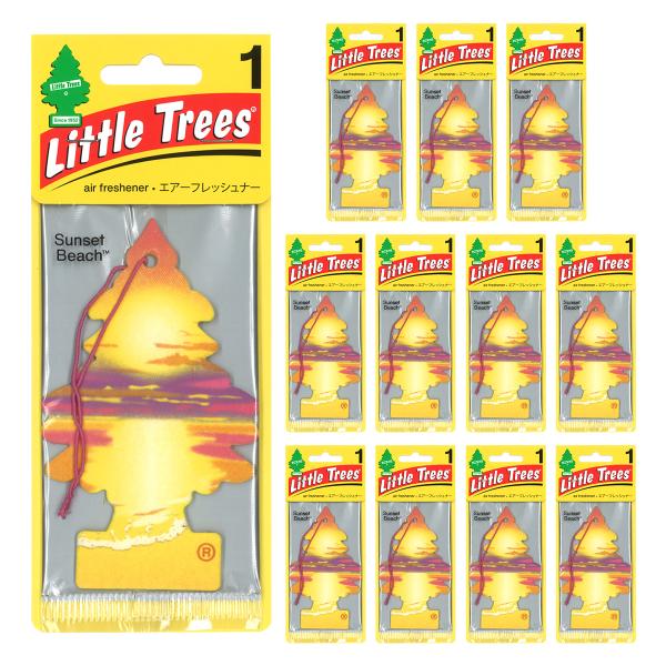 リトルツリー サンセットビーチ 12枚セット Little Trees 芳香剤 車 部屋 吊り下げ エアフレッシュナー